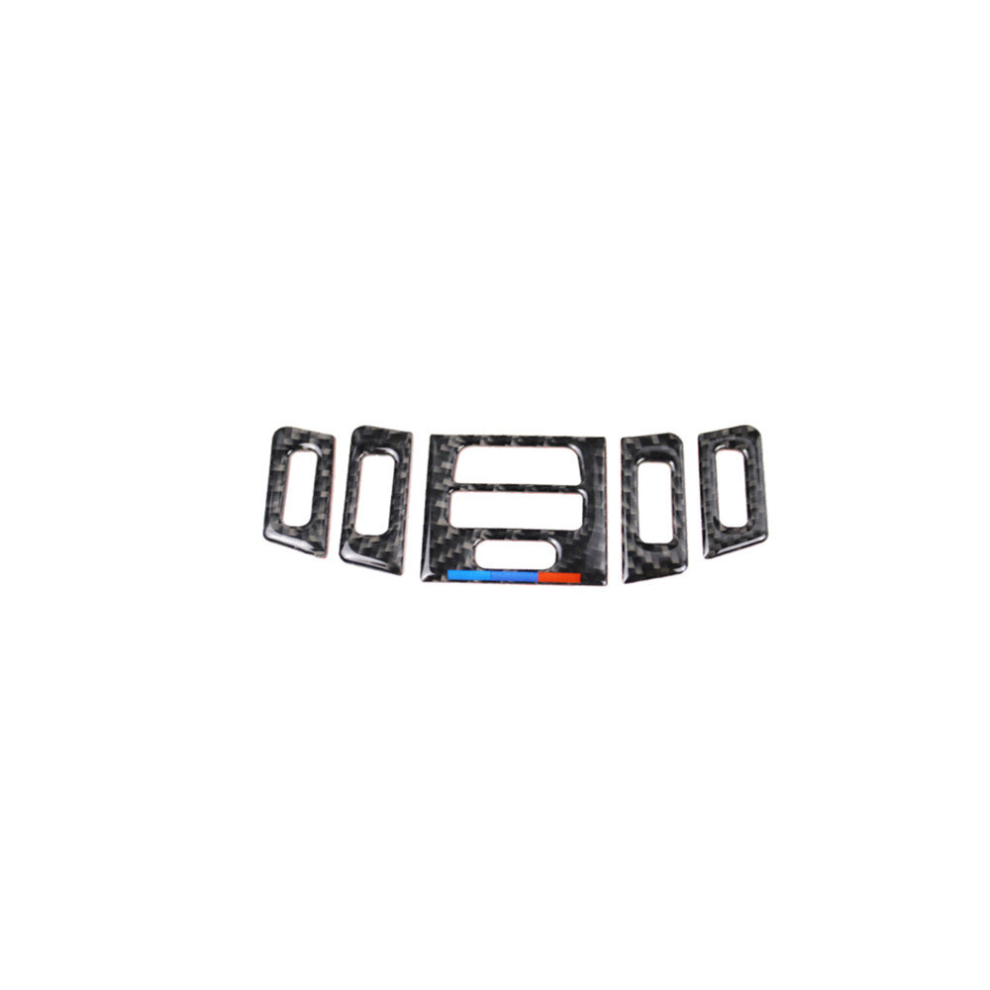 5 Pcs High Matching Three Carbon Fiber Car Air Outlet Decorative Sticker For Bmw E90 / E92 / E93 2005-2012 Light 6913664852745