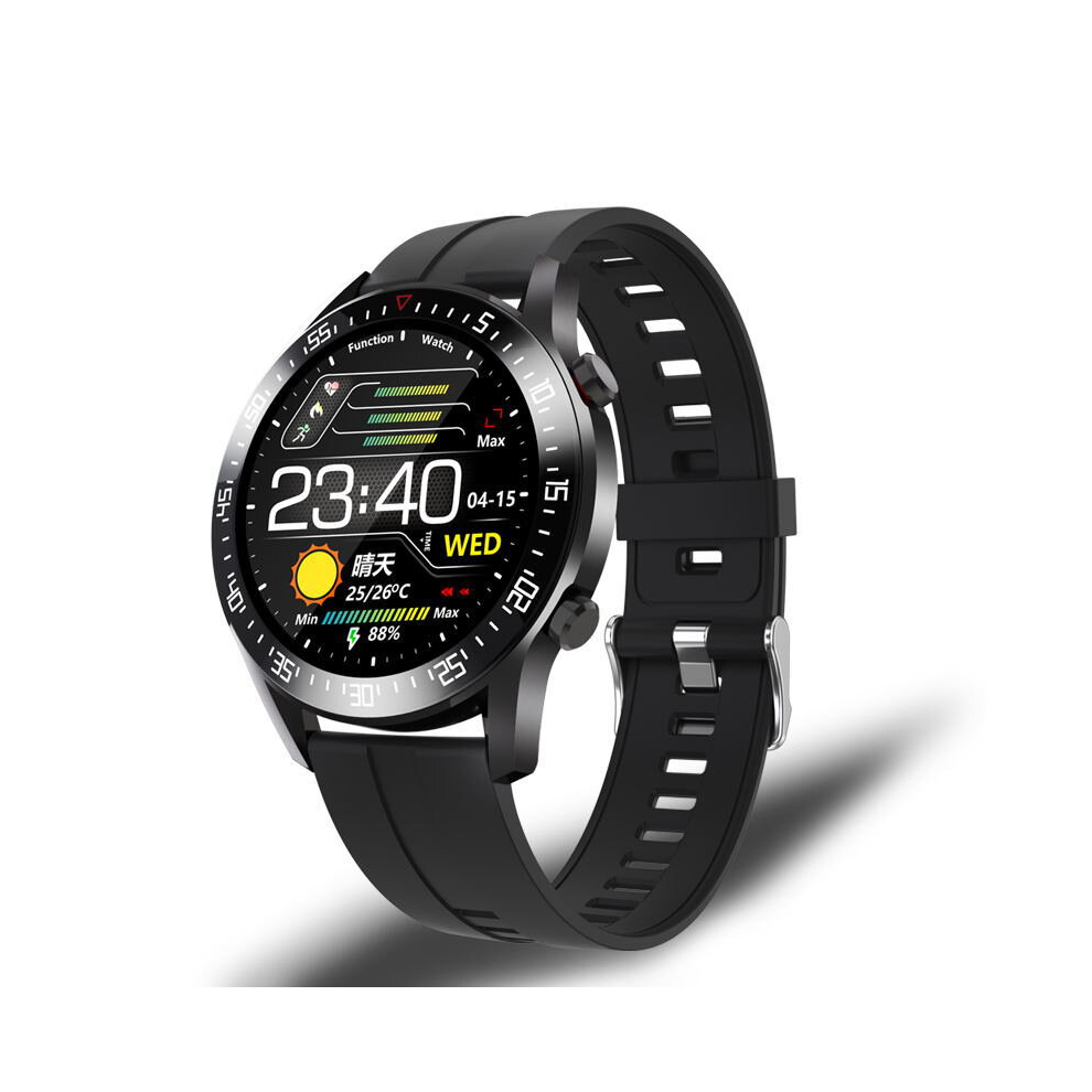 Smart Watch Men Heart Rate Blood Pressure Information Reminder Sport Waterproof Smart Watch For Android Ios Phone - Silicone Black 766261502461
