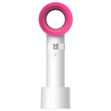 Electric Bladeless Fan Portable Cordless Usb Charging Mini Handheld Fan Handheld Mini Cooler No Leaf Handy Fan-White