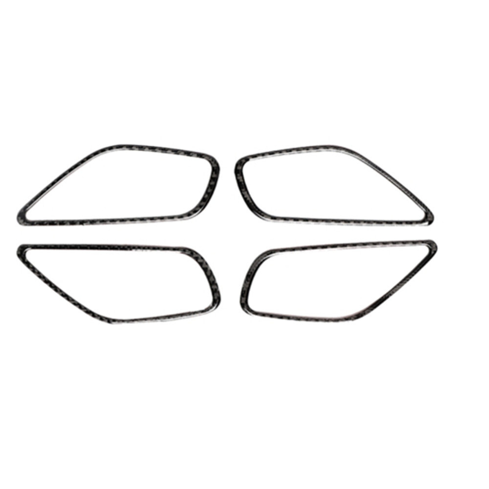 1Set Car Carbon Fiber Door Inner Handle Frame Decorative Sticker For Mazda Axela 2014 / 2017-2018 Light 6913664853568