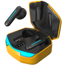 Gaming Bluetooth Headset TWS Wireless In-Ear 5.2 Sport Noise Cancelling Headset - Yellow