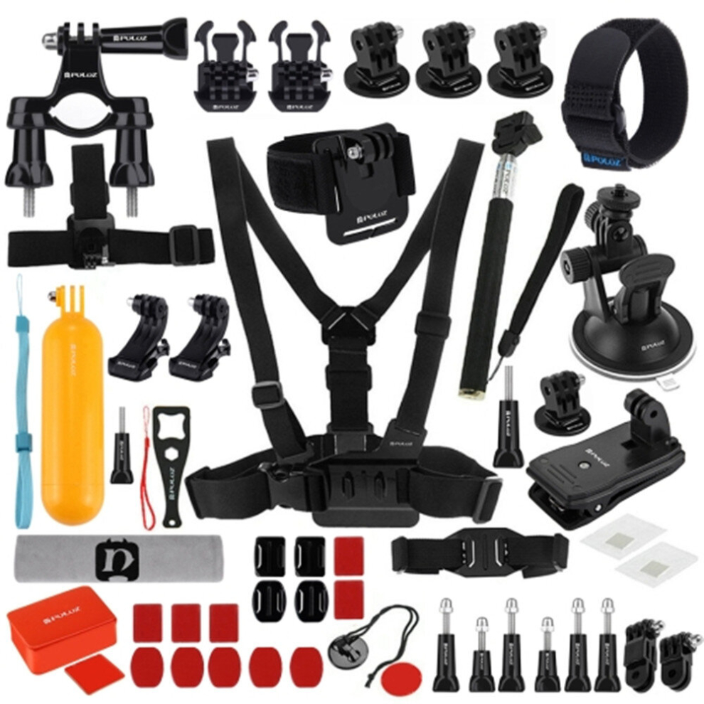53 In 1 Accessories Total Ultimate Combo Kit For Gopro New Hero /Hero7 /6 /5 /5 Session /4 Session /4 /3+ /3 /2 /1, Xiaoyi And Other Action Cameras 8881471557161
