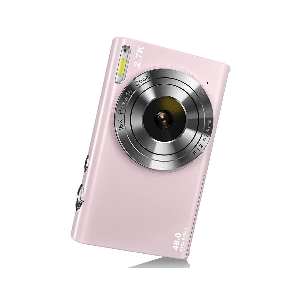 Digital Camera with Auto Focus, 2.7K 48MP Camera-Pink