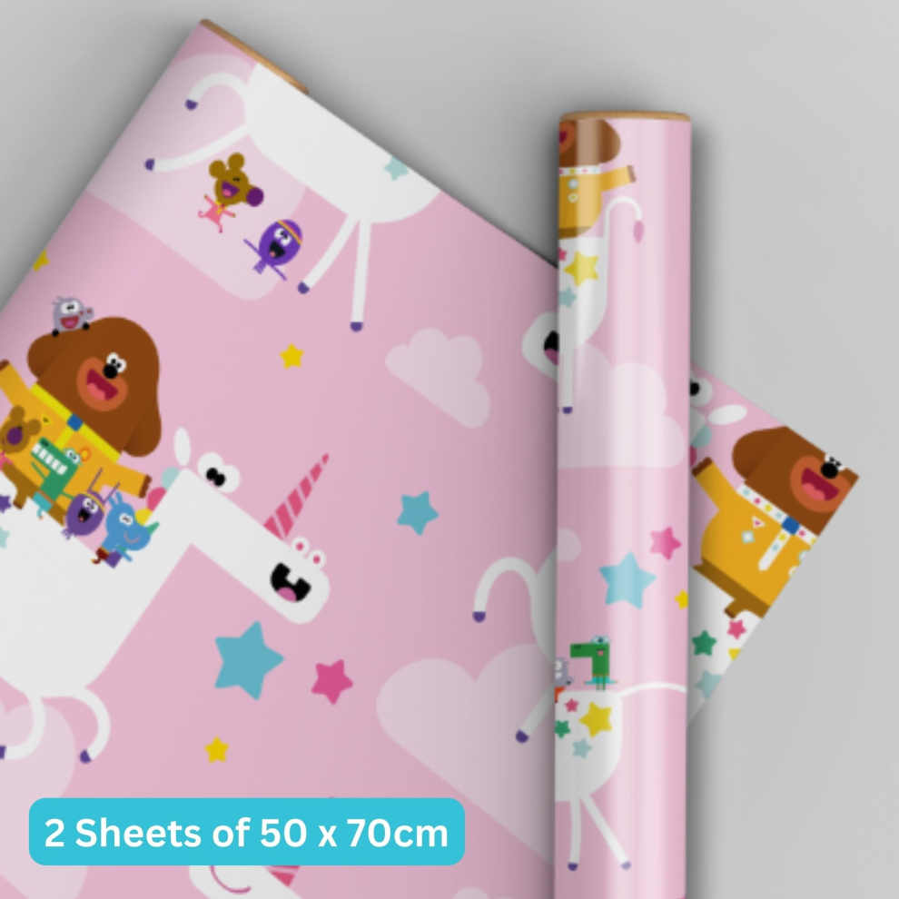 Hey Duggee Wrapping Paper 2 Sheets & 2 Tags