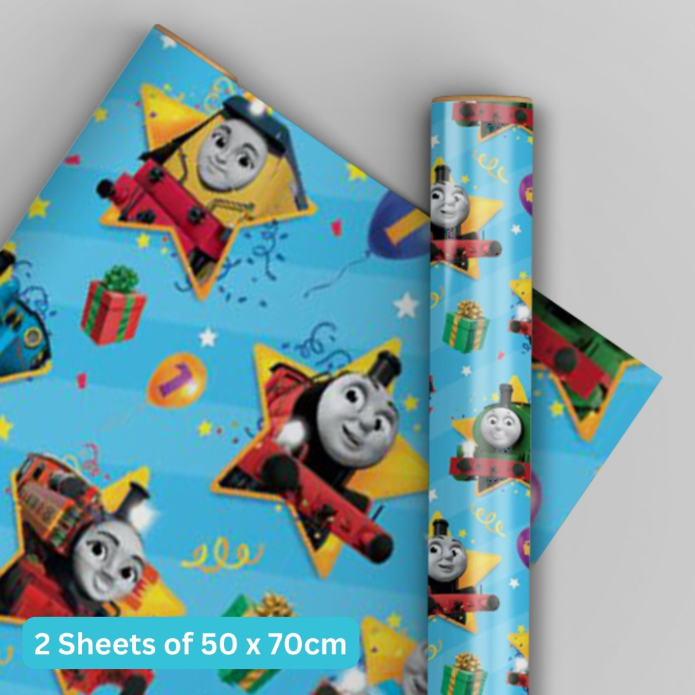 Thomas the Tank Engine Wrapping Paper 2 Sheets & 2 Tags