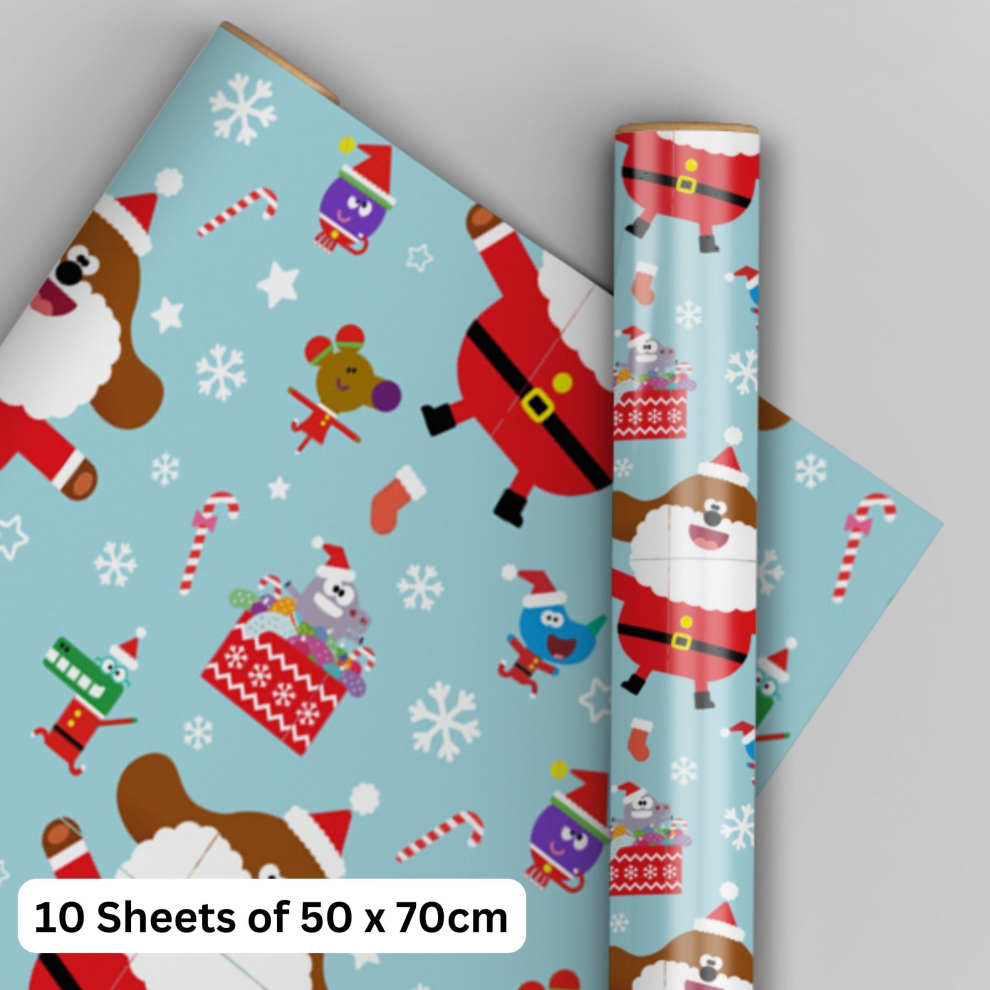 Christmas Wrapping Paper Hey Duggee 10 Sheets & 10 Tags
