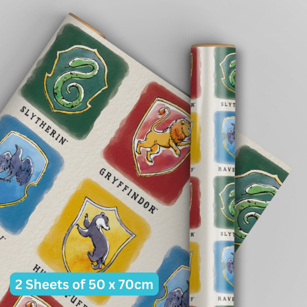 Harry Potter Wrapping Paper 2 Sheets & 2 Tags