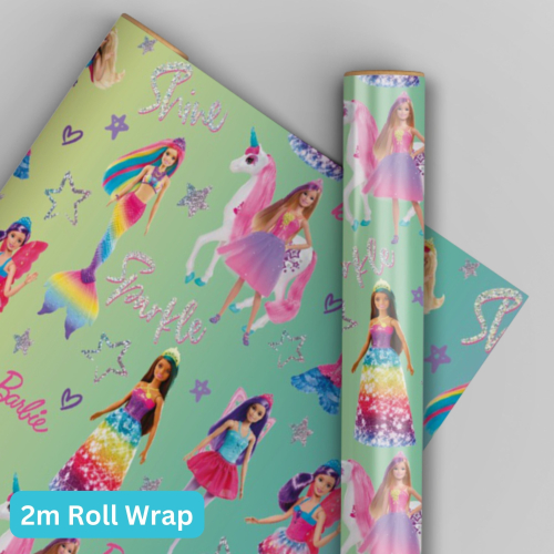 Barbie Wrapping Paper 2m Roll Wrap on OnBuy