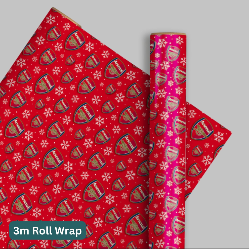 Christmas Wrapping Paper Arsenal FC 3m Roll Wrap