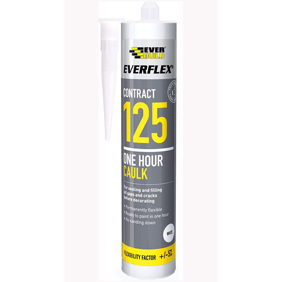 Everbuild Everflex 125 One Hour Caulk, Brown, 300 ml 125BN(n)