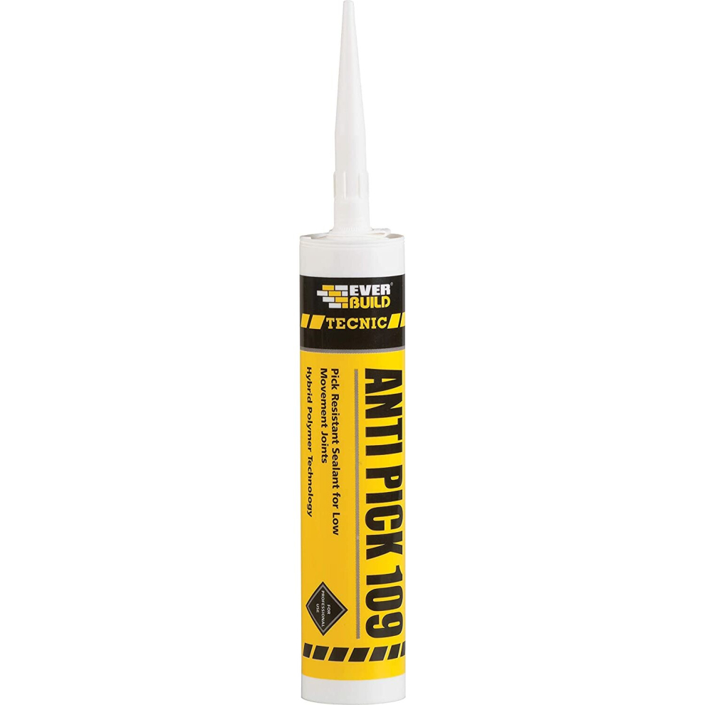 Everbuild Tecnic Anti 109 Pick Resistant Sealant, White, 295 ml ANTIP109WE(n)