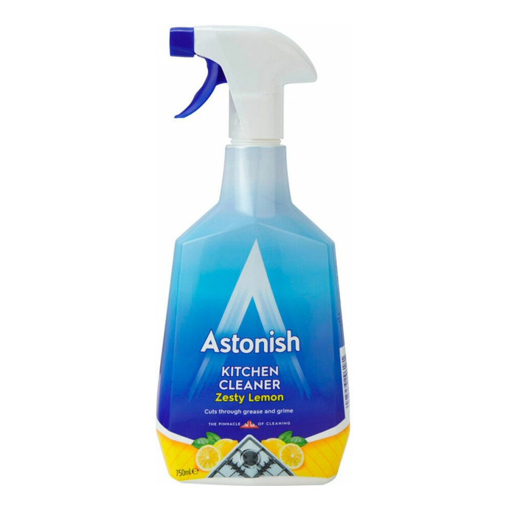 Astonish Zesty Lemon Kitchen Cleaner, Cuts Through Grease and Grime, 750ml