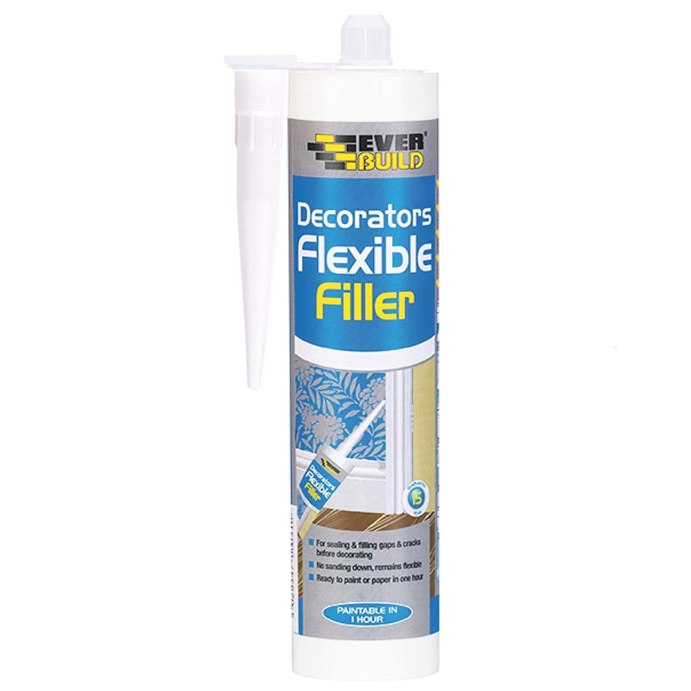 Everbuild Flexible Decorators Filler, White, 290 ml   FLEX(n)