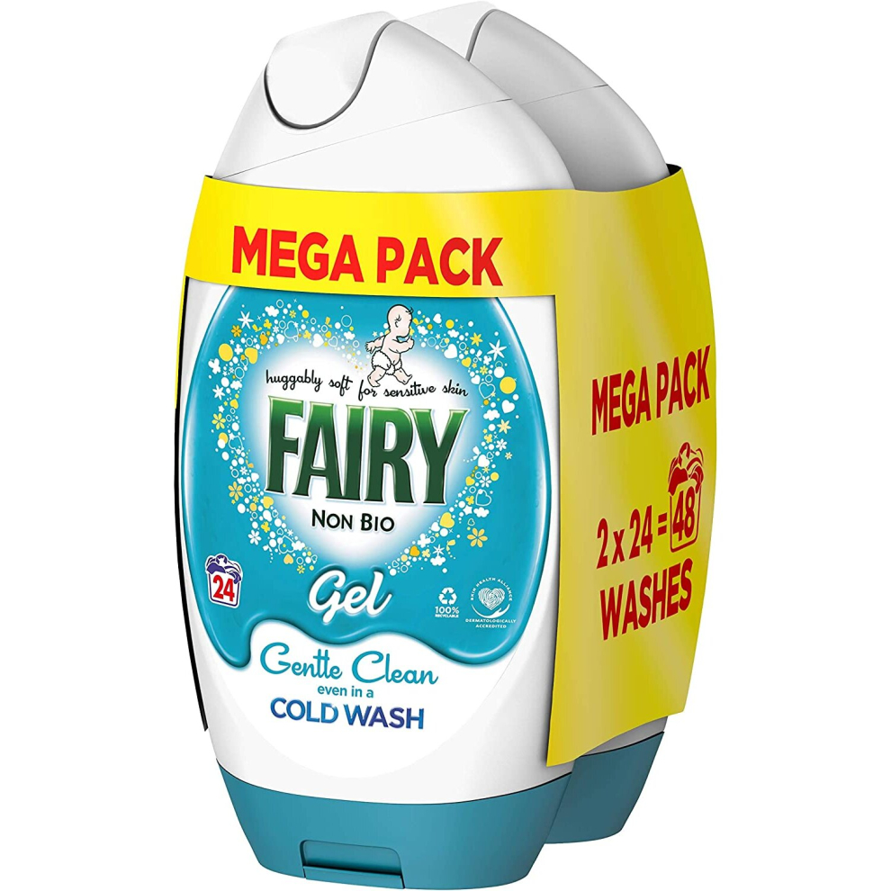Fairy Non Bio Washing Liquid Laundry Detergent Gel, 48 Washes, 1.8 L, for Sensitive Skin