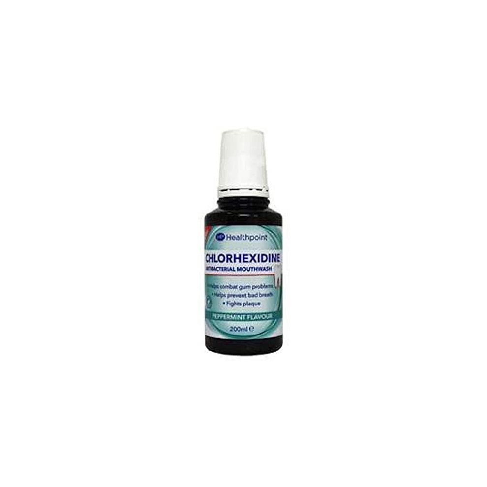 Healthpoint Chlorhexidine Antibacterial Mouthwash With Alcohol Peppermint Flavour 200Ml