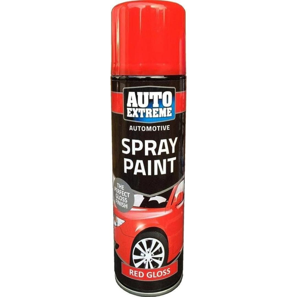 Rapide Auto Extreme All Purpose Spray Paint Can Red Gloss Finish 250ml