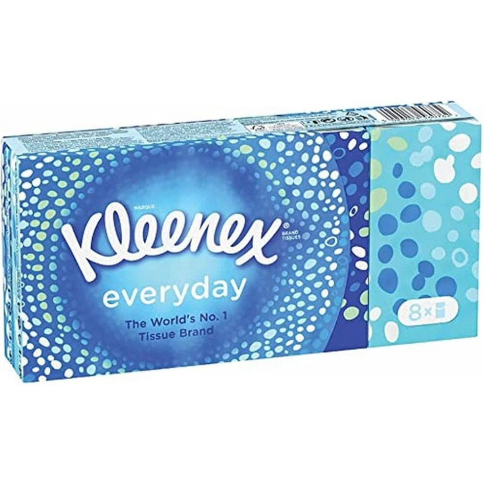 Kleenex Everyday Tissues 8 Packs Soft Facial, Travel, Pocket Tissues