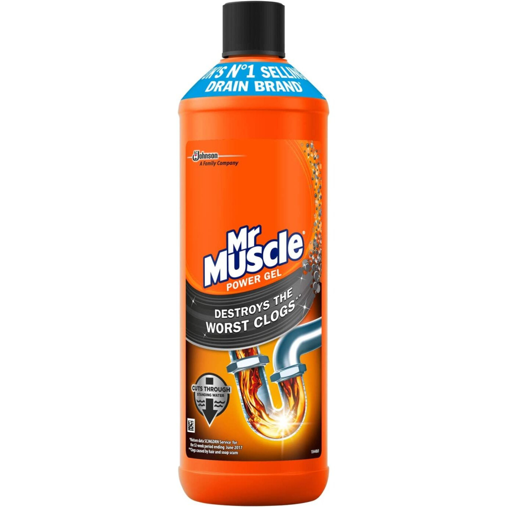 Mr Muscle Drain Unblocker, Drain Cleaner Power Gel, 1 Litre