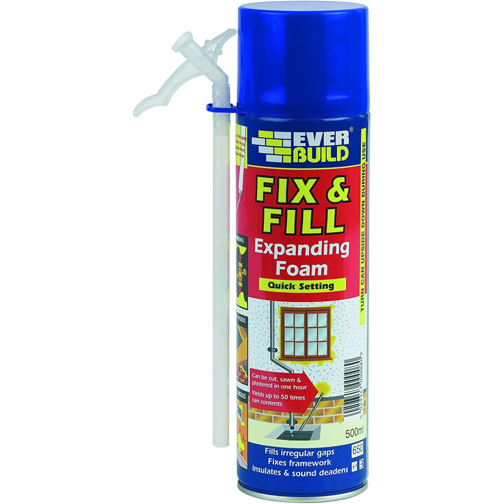 Everbuild Fix and Fill Quick Setting Expanding Foam, 500 ml   EVFF5(n)