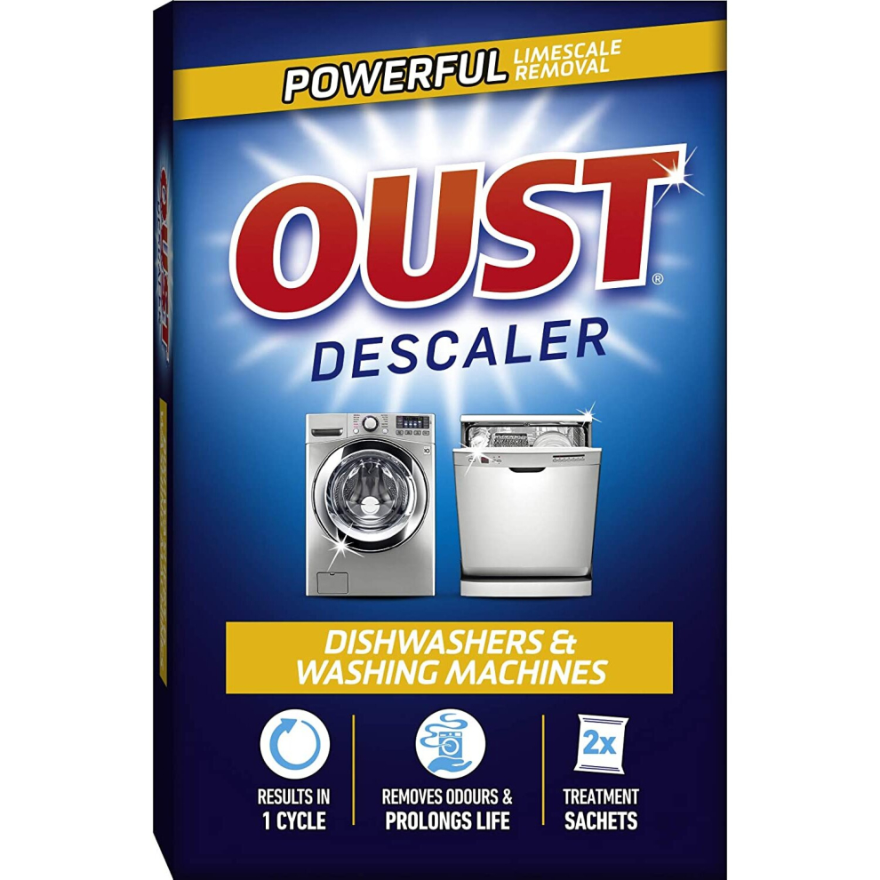 Oust Dishwasher & Washing Machine Descaler (2 Sachets)