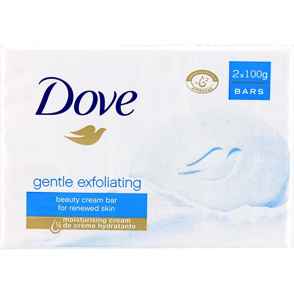 Dove Gentle Exfoliating Beauty Cream Soap Bar  2 x 100g