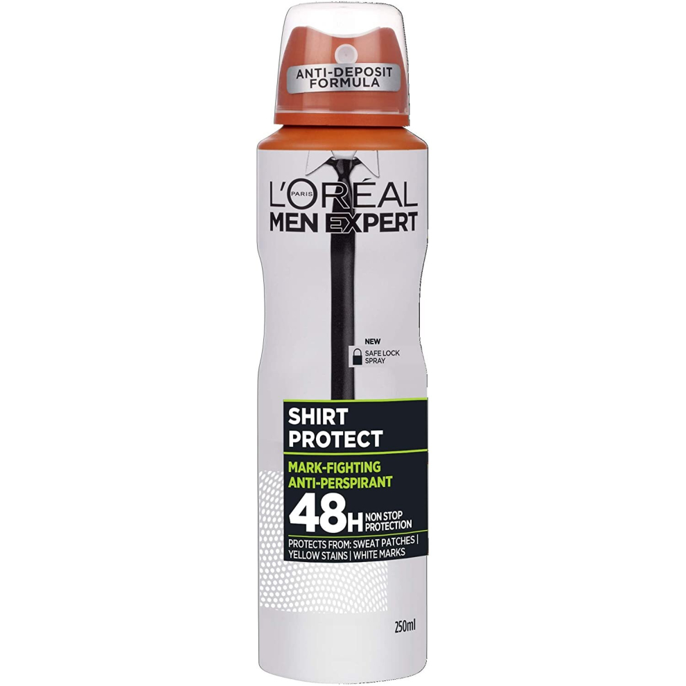 LOreal Men Expert Shirt Protect 48h Dry Non-Stop Deodorant, 250 ml