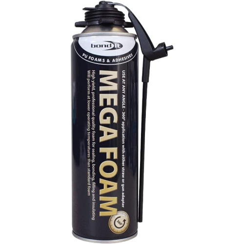 Bond It Mega Foam PU Expanding Foam Gun Grade Gap Filler, 500ml on OnBuy