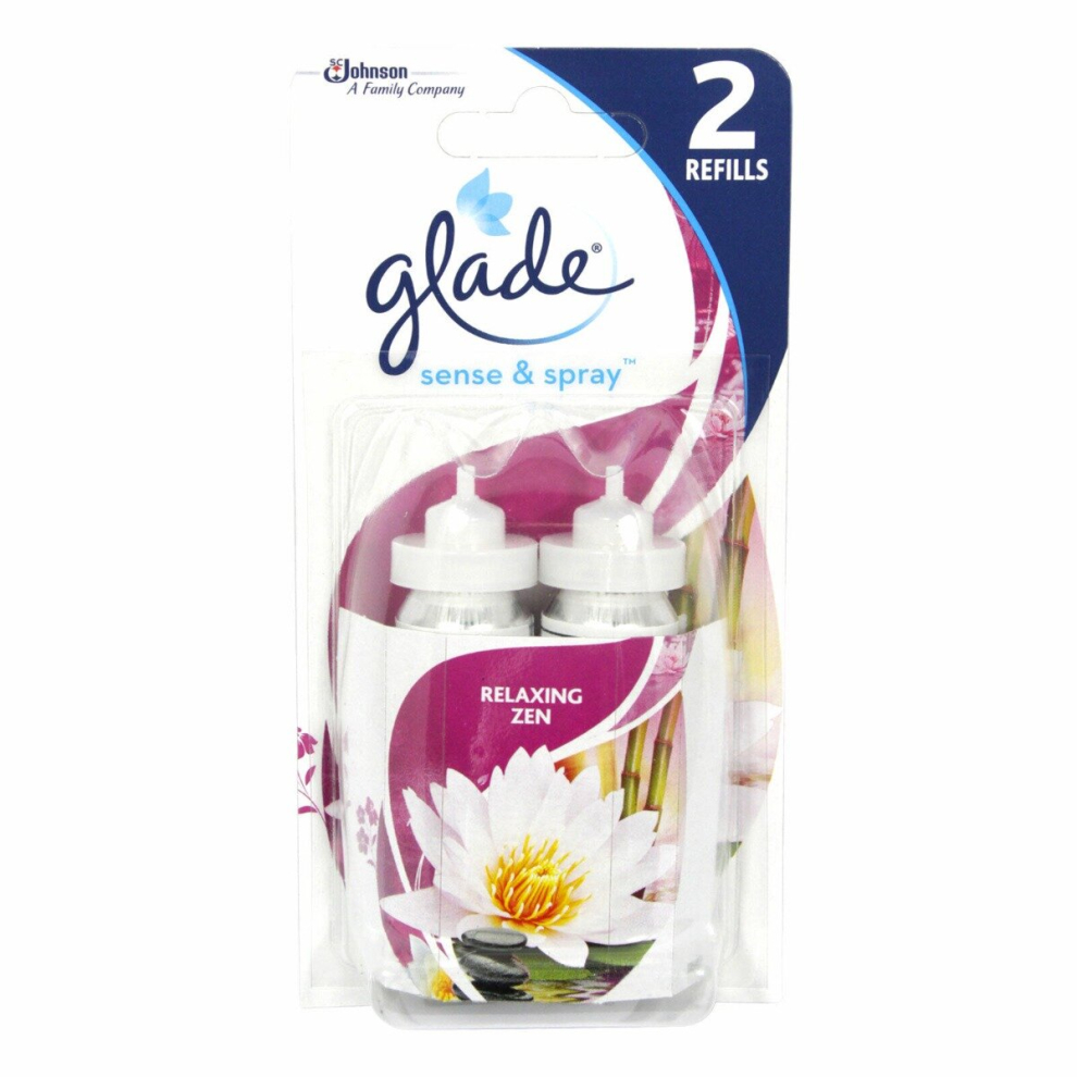 Glade Sense & Spray Twin Pack Refills Relaxing Zen Air Freshener twin