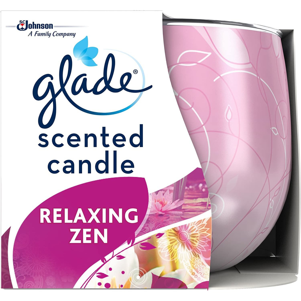 Glade Scented Candle, Air Freshener Candle 120 g Relaxing Zen