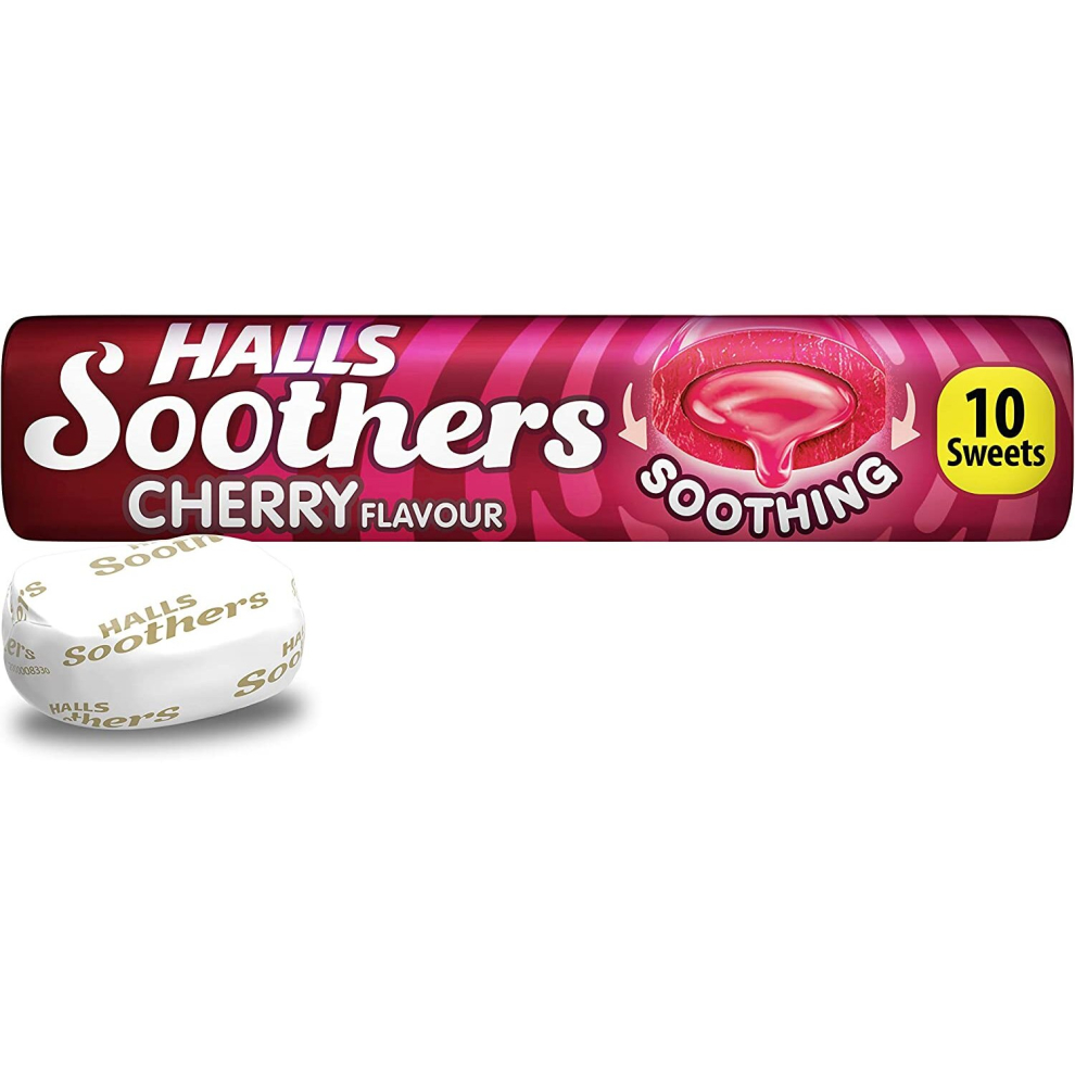 Halls Soothers Real Cherry Juice Sweets, 45g