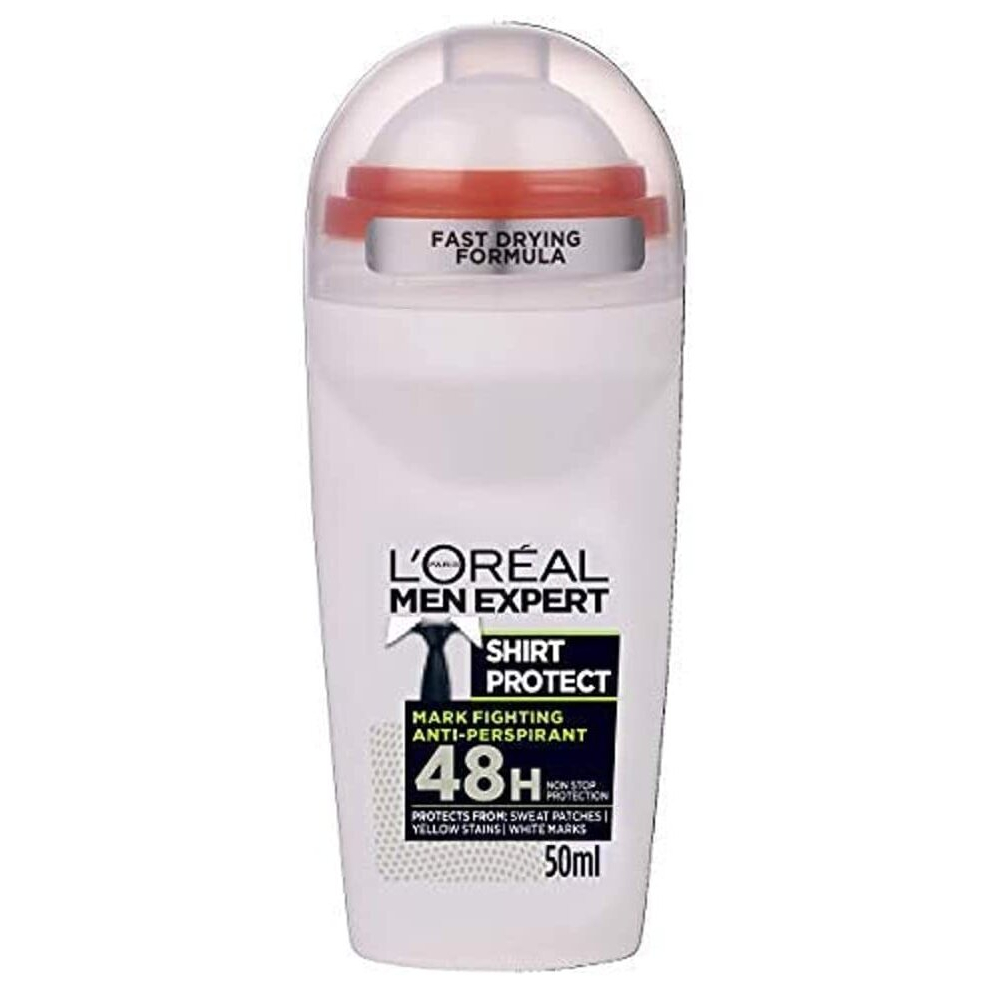 LOreal Men Expert Anti-Perspirant, Shirt Protect Roll-On Deodorant, 50ml