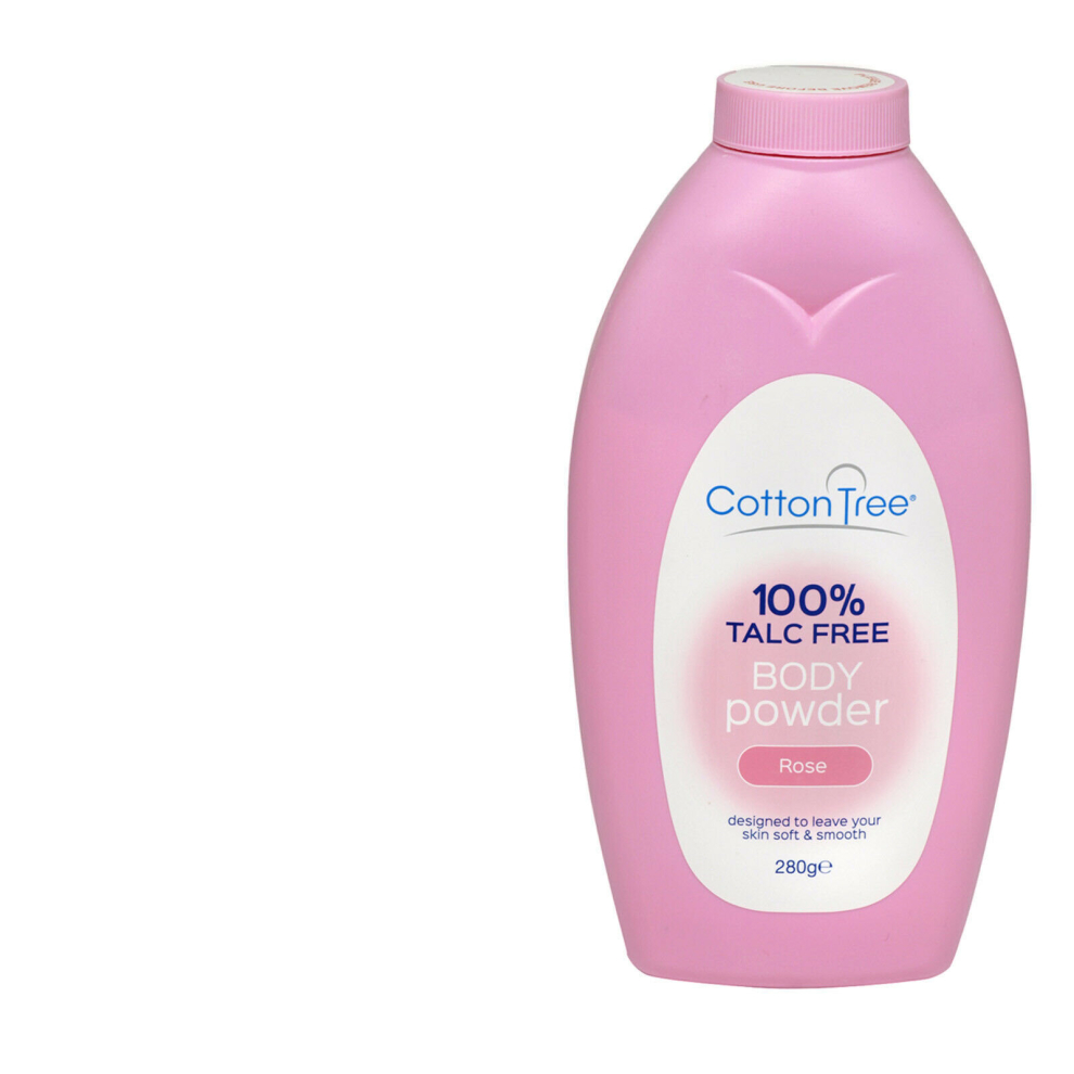 Cotton Tree Body Powder Talc Rose 280g