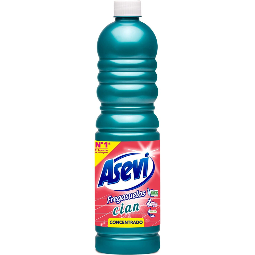 Asevi 21143 Concentrated Floor Cleaner, Cyan, 1 Litre (blue)