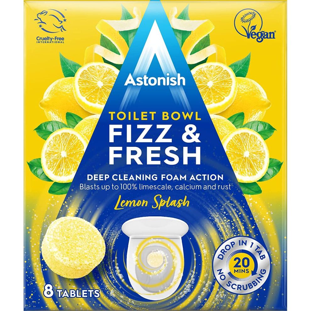 Astonish Toilet Bowl Fizz & Fresh Lemon Splash 8 Tabs