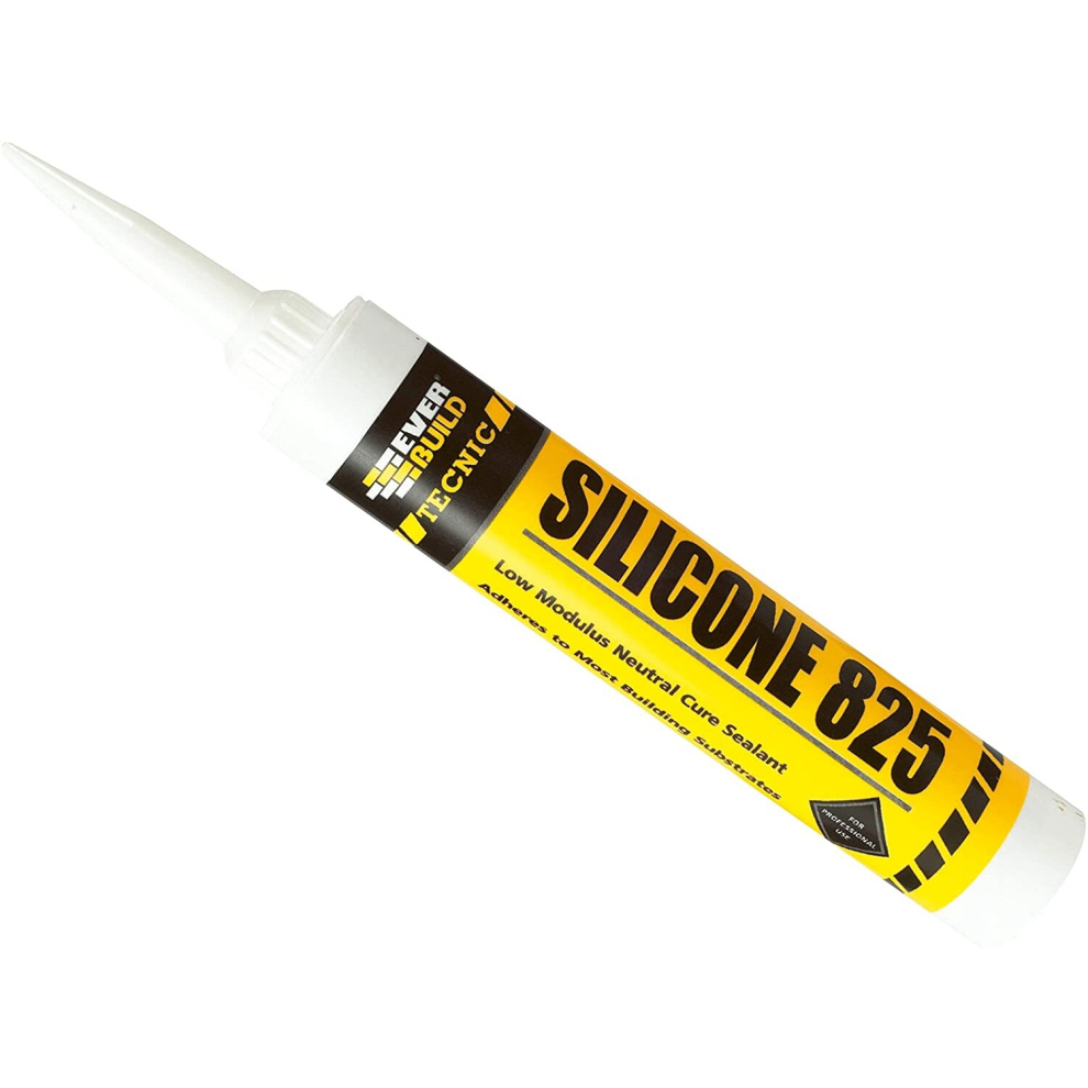 Everbuild Tecnic 825 Low Modulus Silicone Sealant, Dark Anthracite, 380 ml  825DKANTH(N)