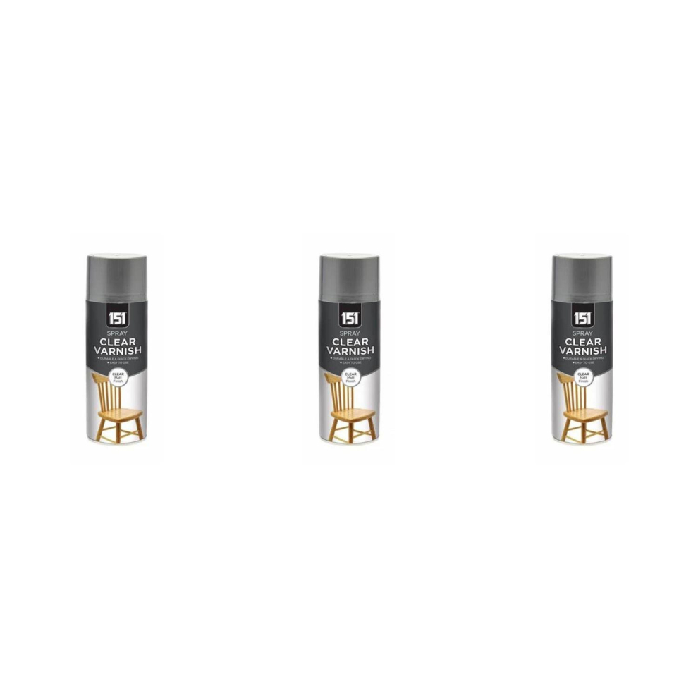151 Clear Matt Varnish Spray 400ml (Pack of 3)
