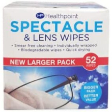 Healthpoint Spectacle and Lens Cleaning Wipes, Pack of 52 Wipes(P)