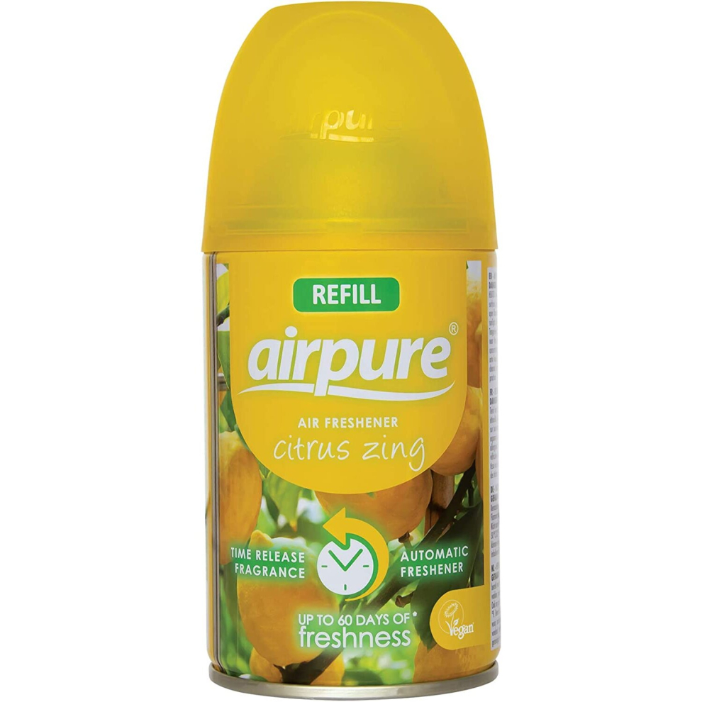 AIRPURE Air-O-Matic Air Freshener Refill, 250ml Citrus ZING