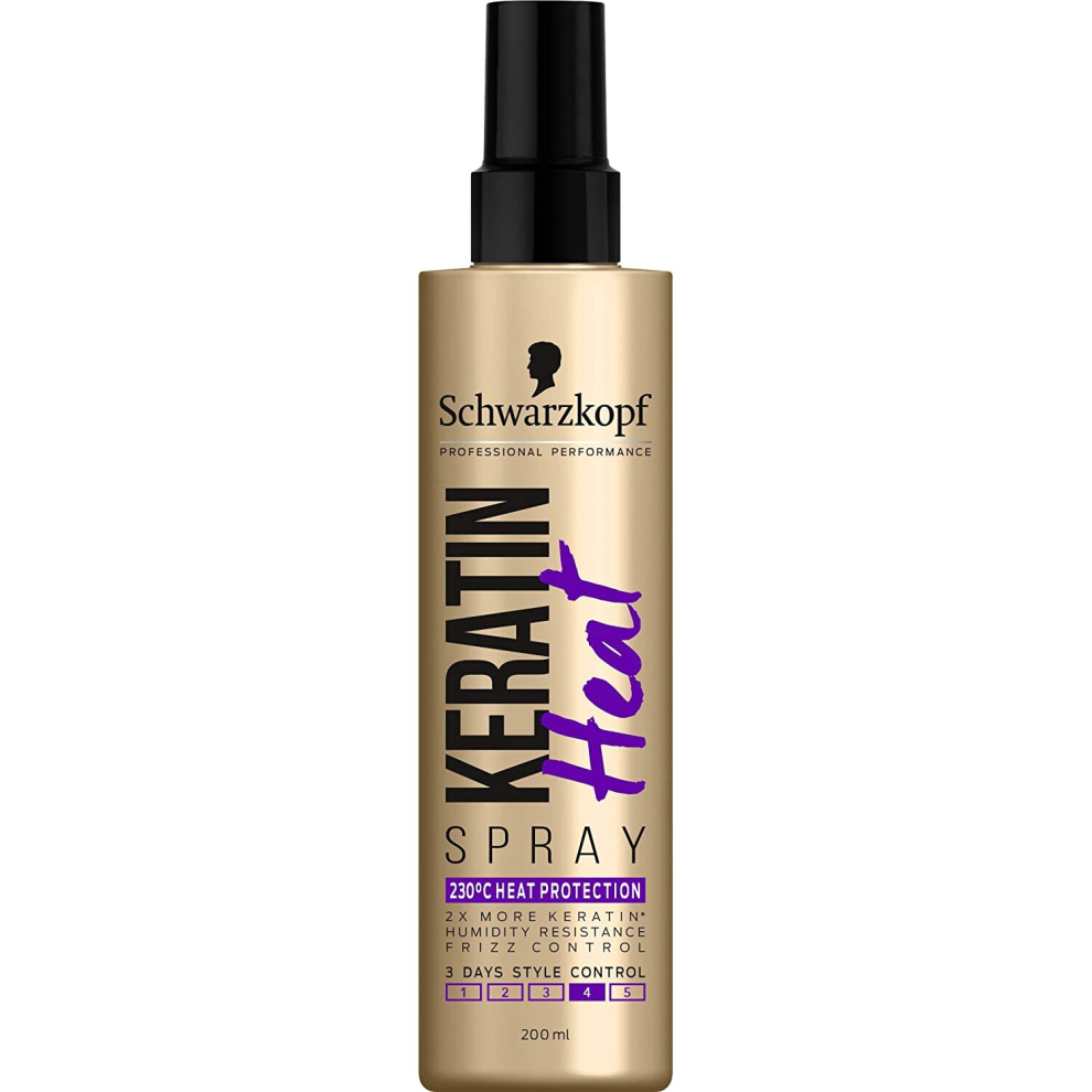 Schwarzkopf Styling Keratin Heat Protection Hair Spray, 200 ml