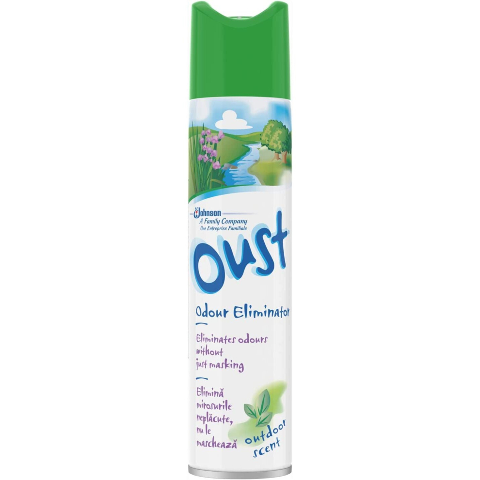 Oust Odour Eliminator Aerosol Air Freshener, Outdoor Scent, 300ml