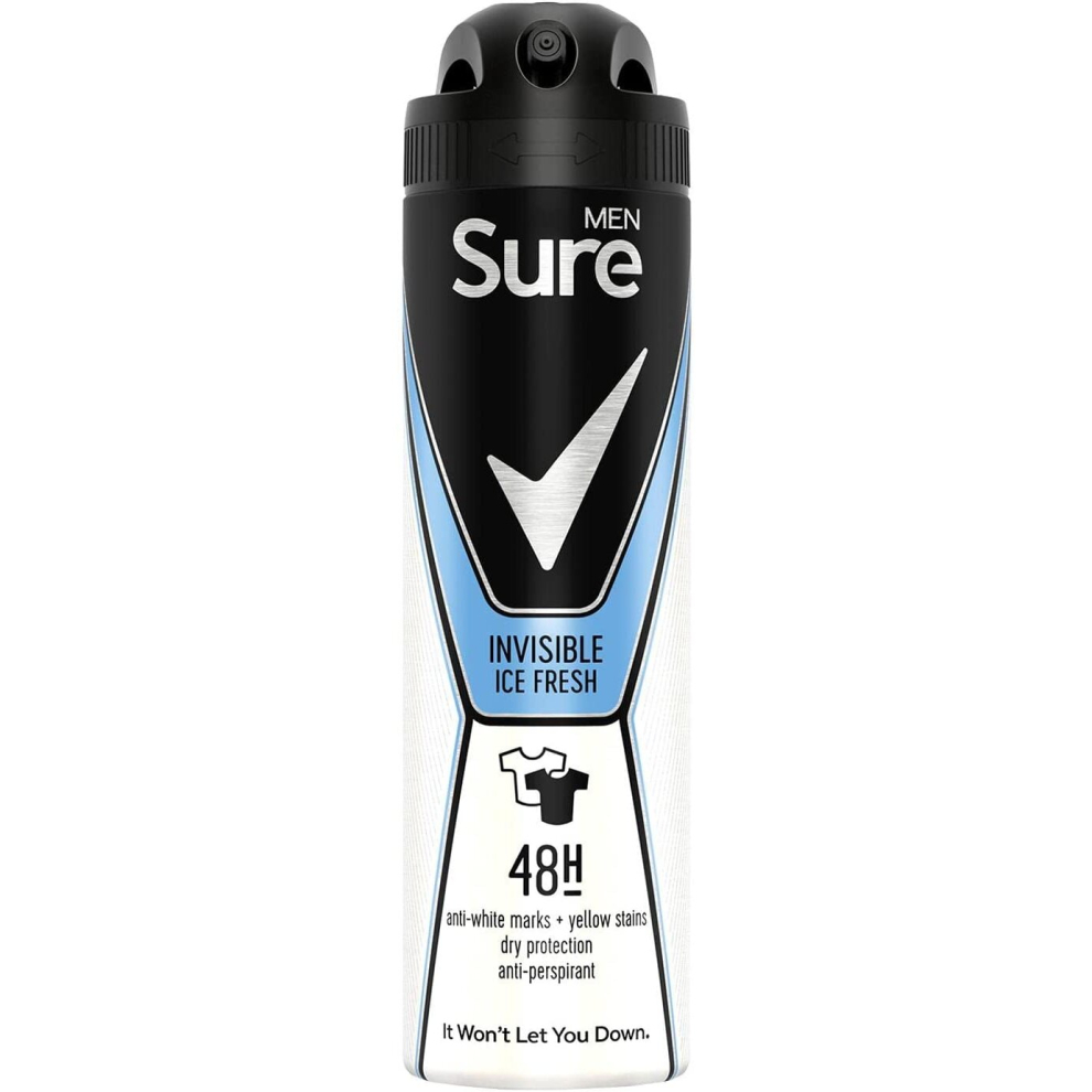 Sure Men Anti-Perspirant Deodorant Spray Invisible Ice 150ml-image-OPC-PD6JQ6C-NEW