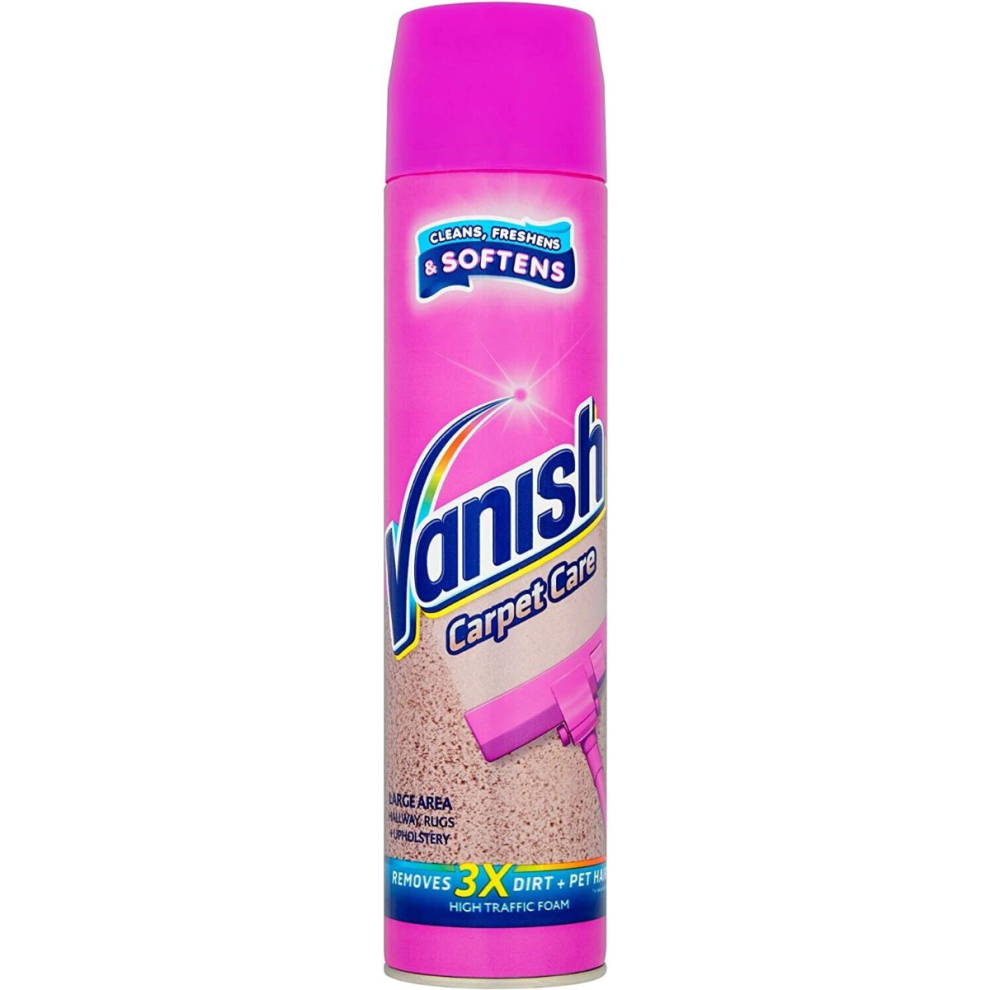 Vanish Carpet Cleaner Upholstery, Power Foam Shampoo 600ml