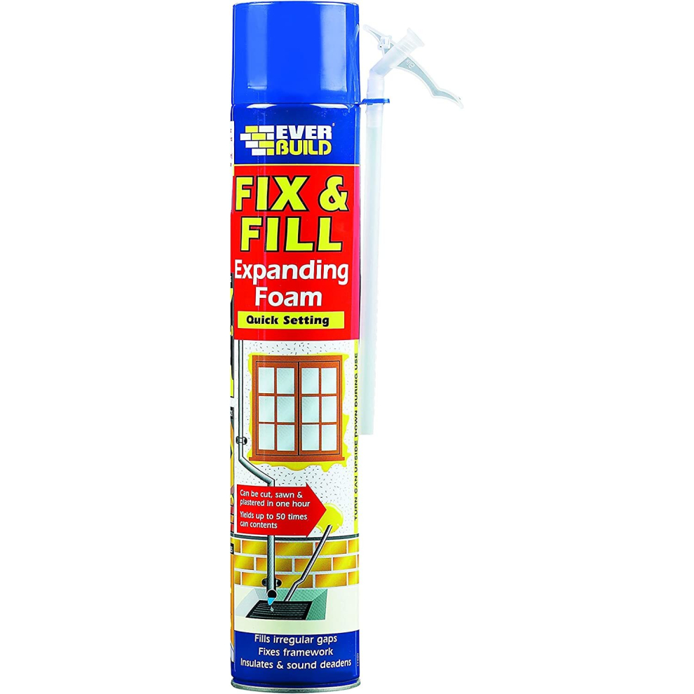 Everbuild Fix and Fill Quick Setting Expanding Foam, 750 ml   EVFF7(n)