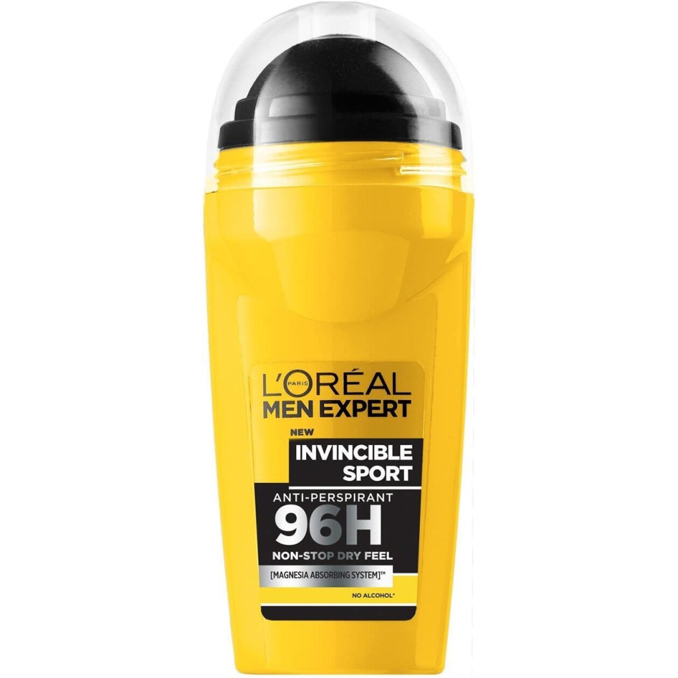 LOreal Men Expert Invincible Sport 96H Roll-On Deodorant, 50ml