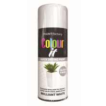Paint Factory Colour It Paint Gloss Finish Brilliant White 400ML