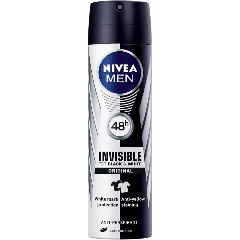 NIVEA MEN INVISIBLE BLACK & WHITE ANTIPERSPIRANT SPRAY - 150ML