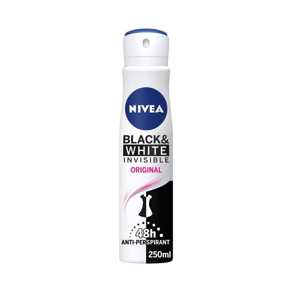 Nivea Black/White Women Invisible Deodorant & Spray, 150Ml