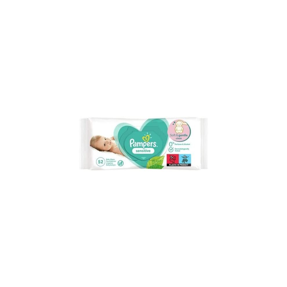 Pampers Sensitive Baby Wipes 52 Pieces