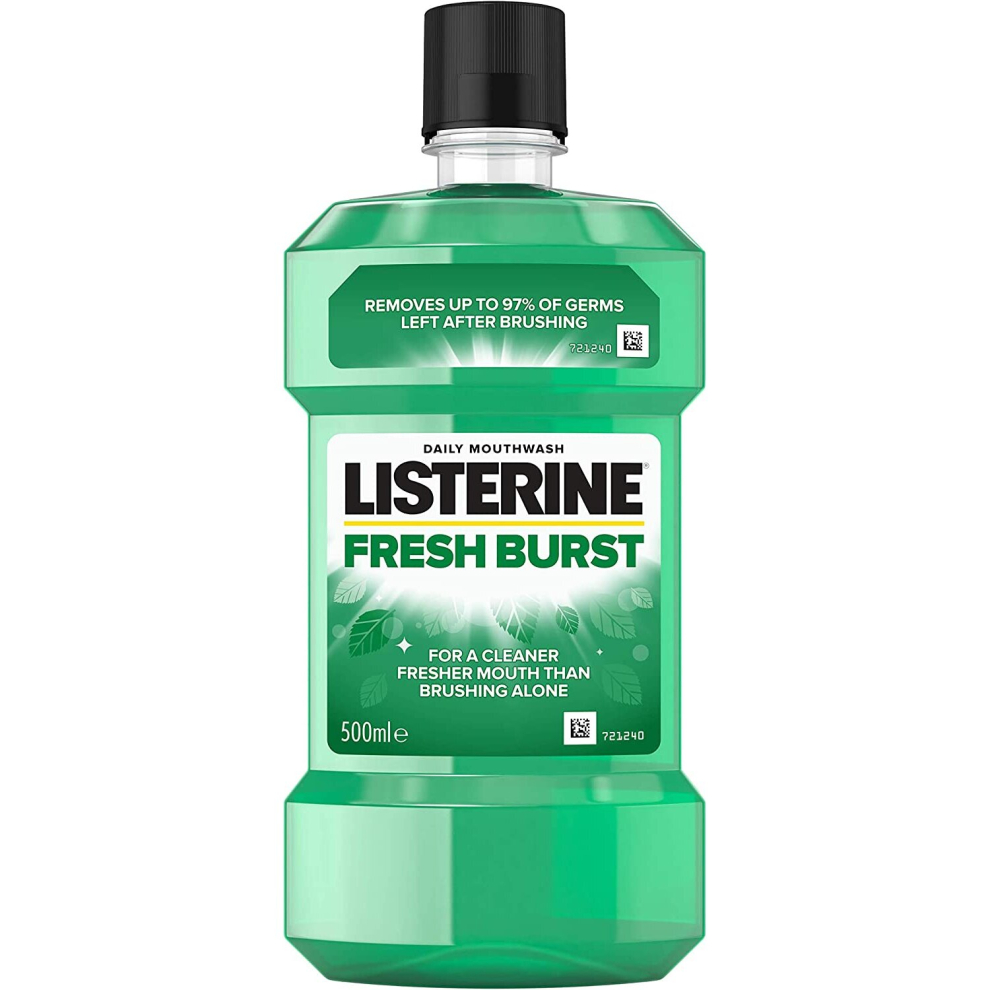 Listerine Antiseptic Fresh Burst Mouthwash, 500ml