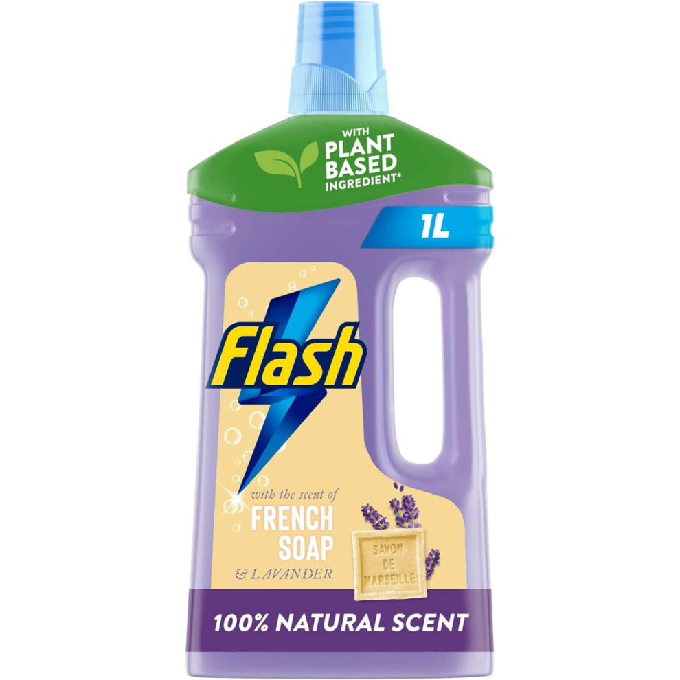 Flash Traditional Multi Surface Cleaner Liquid, Natural French Soap, 1L